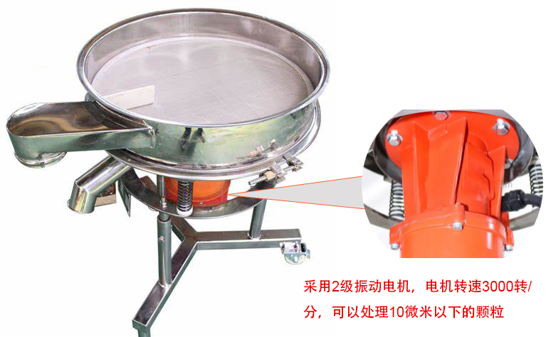 高頻篩特點：框體加高可防止?jié){液往外飛濺；加擋料板可加快排料，提高篩分效率