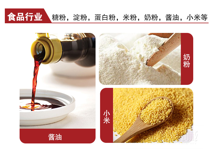 全不銹鋼食品振動篩可用于糖粉，小米，淀粉，蛋白粉，米粉，奶粉，醬油等物料